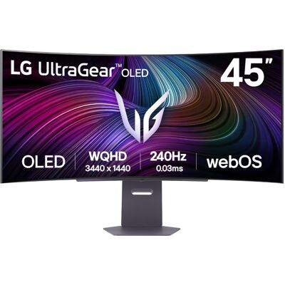 Refurbished - LG UltraGear 45GX90SA-B 45" Curved OLED WQHD 240Hz 0.03ms G-Sync Height Adjustable Gaming Monitor with webOS Refurbished - LG UltraGear 45GX90SA-B 45" Curved OLED WQHD 240Hz 0.03ms G-Sync Height Adjustable Gaming Monitor with webOS