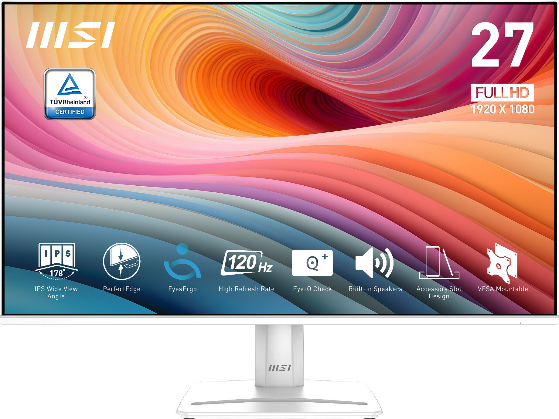 MSI PRO MP275W E2 27" IPS Full HD 120Hz 1ms HDMI Monitor with Speakers