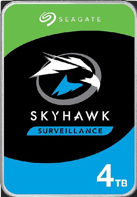 Seagate SkyHawk 4TB 3.5" 5400 RPM Hard Drive - ST4000VX016 - 24/7 Security Surveillance HDD