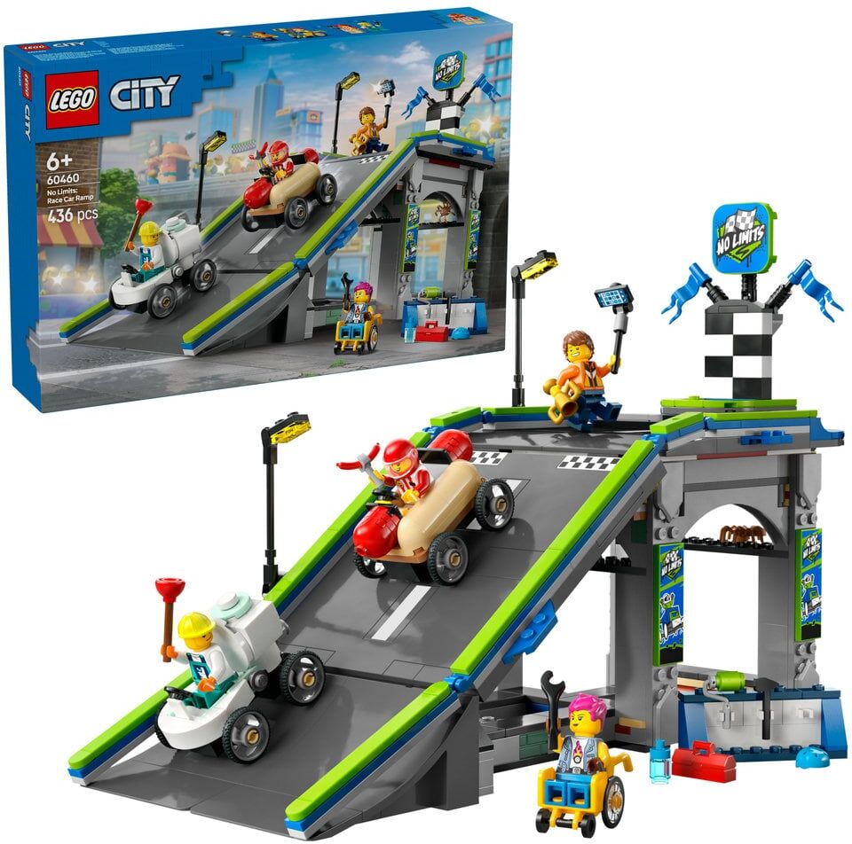 Lego City No Limits: Race Car Ramp Track Toy Soapbox-Racing Set 60460