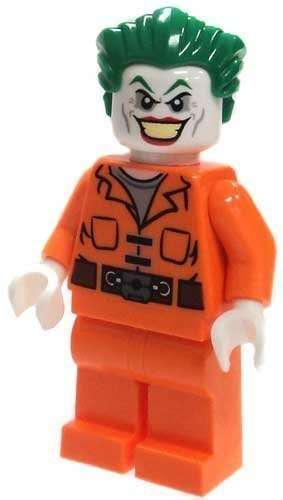 Lego DC Comics Batman Minifigure Joker Orange Prison Suit from 10937