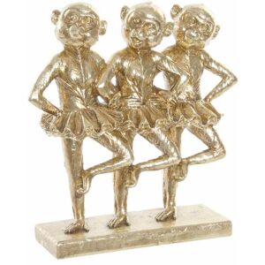 Decorative modern colonial monkey figurine in resin DKD Home Decor Doré One size Decorative modern colonial monkey figurine in resin DKD Home Decor Doré One size