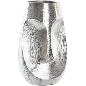 Modern aluminum face vase DKD Home Decor Argenté One size Modern aluminum face vase DKD Home Decor Argenté One size