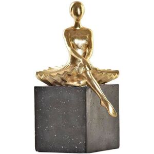 Decorative glamorous ballerina figurine in resin DKD Home Decor Doré One size Decorative glamorous ballerina figurine in resin DKD Home Decor Doré One size