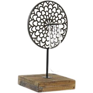 Glass and metal candleholder DKD Home Decor Marron One size Glass and metal candleholder DKD Home Decor Marron One size