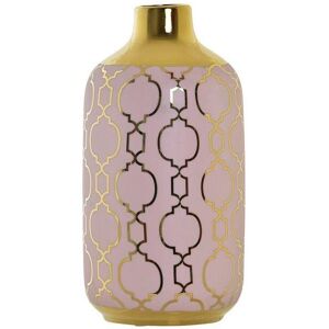 Oriental porcelain chrome vase DKD Home Decor Rose One size Oriental porcelain chrome vase DKD Home Decor Rose One size