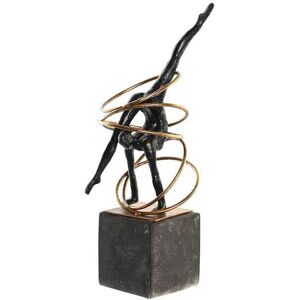 Decorative modern gymnast figurine in metal and resin DKD Home Decor Noir One size Decorative modern gymnast figurine in metal and resin DKD Home Decor Noir One size