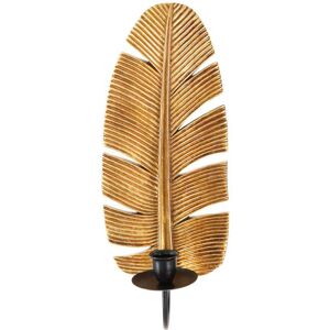 Wall candle holder Mauro Ferretti Leaf Doré 12,8x8,9x31,2 cm Wall candle holder Mauro Ferretti Leaf Doré 12,8x8,9x31,2 cm