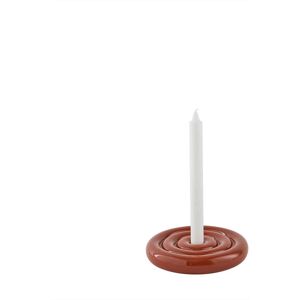 Stoneware candle holder OYOY Living Design Orange 17x17x2,5 cm Stoneware candle holder OYOY Living Design Orange 17x17x2,5 cm