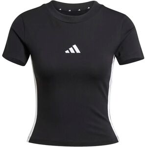 Women's slim-fit T-shirt adidas Essentials 3-Stripes Baby Noir 2XS Women's slim-fit T-shirt adidas Essentials 3-Stripes Baby Noir 2XS