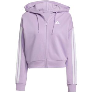 Women's full zip hoodie adidas Essentials 3 stripes Violet XS Women's full zip hoodie adidas Essentials 3 stripes Violet XS