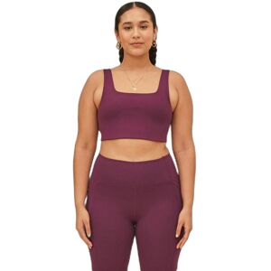 Square Neck Women's Bra Girlfriend Collective Tommy Violet 2XS Square Neck Women's Bra Girlfriend Collective Tommy Violet 2XS