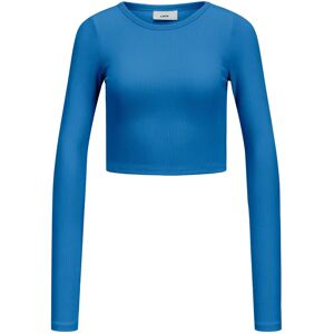 Women's ribbed T-shirt JJXX Feline Rib Bleu XS Women's ribbed T-shirt JJXX Feline Rib Bleu XS