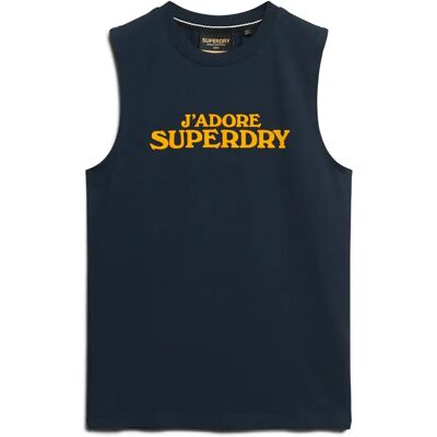 Superdry W6011834A Navy Sleeveless T-shirt - Casual Superdry W6011834A Navy Sleeveless T-shirt - Casual