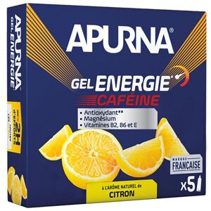 Lot of 5 energy gels lemon caffeine difficult passage Apurna Bleu 35 g Lot of 5 energy gels lemon caffeine difficult passage Apurna Bleu 35 g