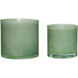 Candleholders Hubsch Interior Akin (x2) Vert 12x12/15x15 cm Candleholders Hubsch Interior Akin (x2) Vert 12x12/15x15 cm