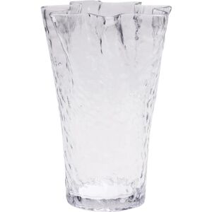 Hübsch Ruffle Vase - 30cm - Clear Glass - Elegant Decor Hübsch Ruffle Vase - 30cm - Clear Glass - Elegant Decor