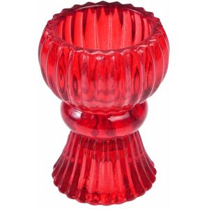 Double-ended glass candlestick Rex London Rouge 5.8x5.8x7.9 cm Double-ended glass candlestick Rex London Rouge 5.8x5.8x7.9 cm