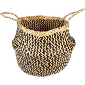 Sea rush storage basket Rex London Noir 37x37x40,5 cm Sea rush storage basket Rex London Noir 37x37x40,5 cm