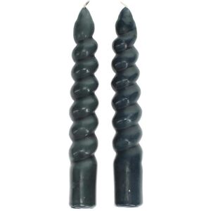 Twisted candles Rex London (x2) Gris 2,9x2,9x20 cm Twisted candles Rex London (x2) Gris 2,9x2,9x20 cm