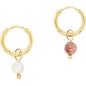 Amazonite hoop earrings for women Sloya Serena Blanc 2x1,1 cm Amazonite hoop earrings for women Sloya Serena Blanc 2x1,1 cm