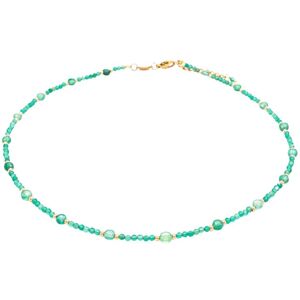 Green agate stone necklace for women Sloya Paloma Vert 39,5/43 cm Green agate stone necklace for women Sloya Paloma Vert 39,5/43 cm