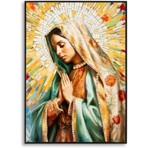Framed canvas wall art Mauro Ferretti Laccato Madonna A Multicolore 72x4x102 cm Framed canvas wall art Mauro Ferretti Laccato Madonna A Multicolore 72x4x102 cm