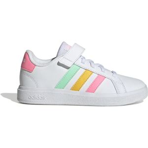 Trainers with elastic laces and top strap child adidas Grand Court Blanc 28.5 Trainers with elastic laces and top strap child adidas Grand Court Blanc 28.5