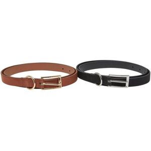 Women's thin synthetic leather and velvet belt Urban Classics (x2) Noir L/XL Women's thin synthetic leather and velvet belt Urban Classics (x2) Noir L/XL