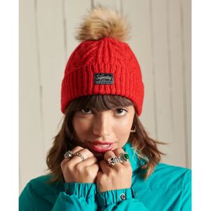 Woman's knitted hat Superdry Lux Gris One size Woman's knitted hat Superdry Lux Gris One size