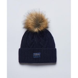 Woman's knitted hat Superdry Lux Bleu One size Woman's knitted hat Superdry Lux Bleu One size