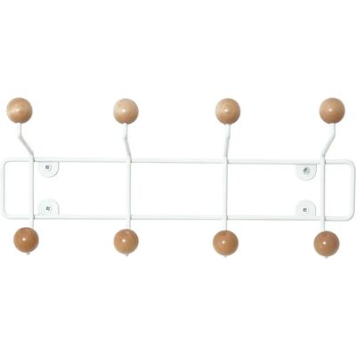 Hat stand with wooden balls Present Time Saturnus Marron 34x15x10 cm Hat stand with wooden balls Present Time Saturnus Marron 34x15x10 cm