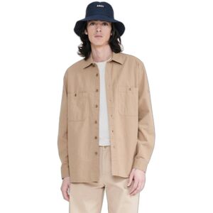 Cotton and linen overshirt with long sleeves Aigle Beige M Cotton and linen overshirt with long sleeves Aigle Beige M