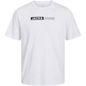 Logo T-shirt Jack & Jones Corp Play PLS Blanc 5XL Logo T-shirt Jack & Jones Corp Play PLS Blanc 5XL