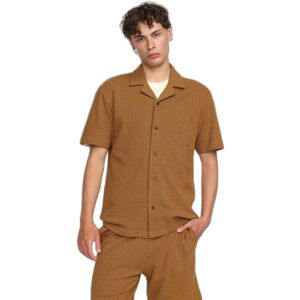 Cuban short-sleeved shirt Revolution Jaquard Jaune XL Cuban short-sleeved shirt Revolution Jaquard Jaune XL