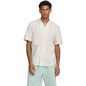 Cuban shirt with vertical stripes Revolution Bleu L Cuban shirt with vertical stripes Revolution Bleu L
