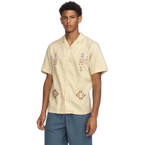 Cuban shirt with Aztec symbolic patterns Revolution Blanc XL Cuban shirt with Aztec symbolic patterns Revolution Blanc XL