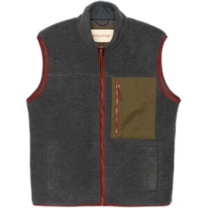 Short teddy vest with contrasting chest pocket Revolution Bleu L Short teddy vest with contrasting chest pocket Revolution Bleu L