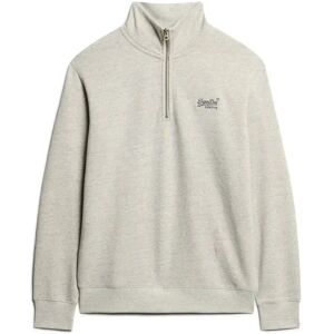 Sweatshirt with zipped collar Superdry Essential Logo Henley Gris 2XL Sweatshirt with zipped collar Superdry Essential Logo Henley Gris 2XL