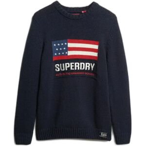 Knitted sweater Superdry Vintage Athletic Bleu S Knitted sweater Superdry Vintage Athletic Bleu S