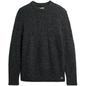 Twisted knit jumper Superdry Jacob Noir L Twisted knit jumper Superdry Jacob Noir L