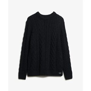 Twisted knit jumper Superdry Jacob Bleu 2XL Twisted knit jumper Superdry Jacob Bleu 2XL