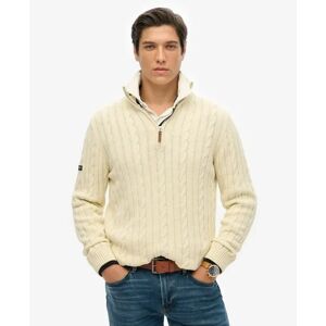 1/2 zip sweater Superdry Classic Cable Beige 2XL 1/2 zip sweater Superdry Classic Cable Beige 2XL