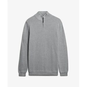 Textured cotton pullover with a trucker collar Superdry Gris S Textured cotton pullover with a trucker collar Superdry Gris S