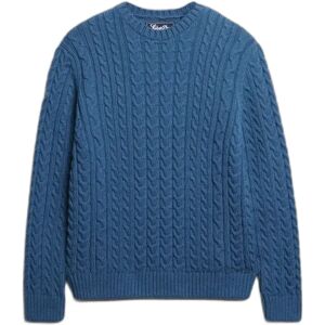 Cable knit jumper Superdry Jacob Bleu XL Cable knit jumper Superdry Jacob Bleu XL
