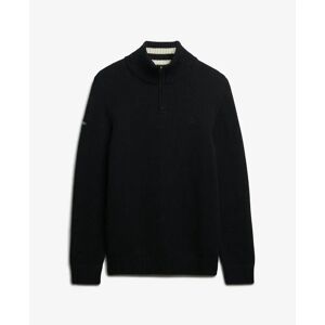 Cotton knit funnel neck jumper Superdry Noir L Cotton knit funnel neck jumper Superdry Noir L