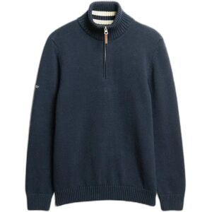 Cotton sweater with a trucker collar Superdry Bleu M Cotton sweater with a trucker collar Superdry Bleu M