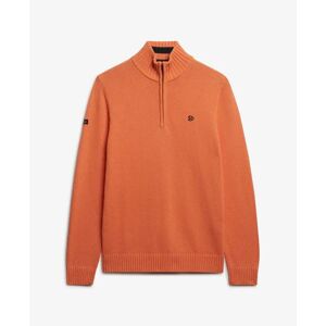 Cotton sweater with a trucker collar Superdry Orange S Cotton sweater with a trucker collar Superdry Orange S