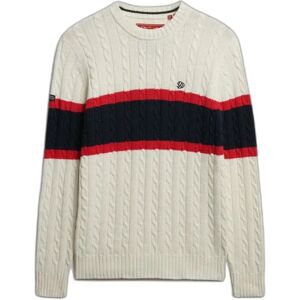Striped jumper in twisted cotton knit Superdry Bleu L Striped jumper in twisted cotton knit Superdry Bleu L
