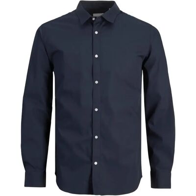 Long sleeve shirt Jack & Jones Joe Plain Bleu S Long sleeve shirt Jack & Jones Joe Plain Bleu S